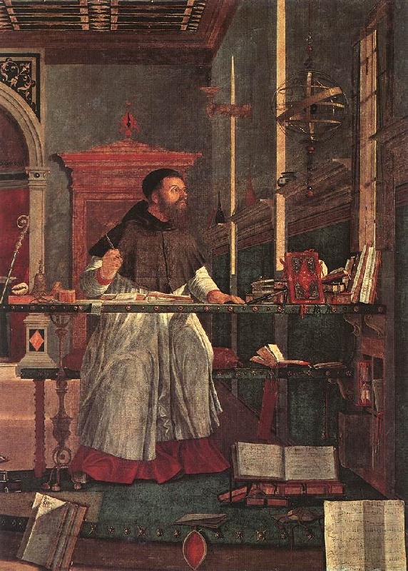 CARPACCIO, Vittore Vision of St Augustin (detail) dsf oil painting image
